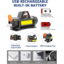 Faro LED Recargable con Ajuste Inteligente