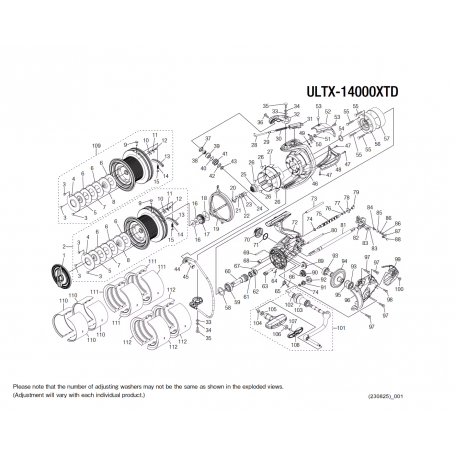 Despiece Carrete Ultegra 14000 XR XTD