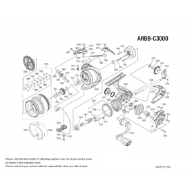 Aero Match C3000 BB Reel Spare Parts Aero Match C3000 BB Reel Spare Parts
