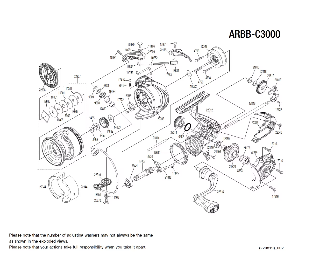 Onderdelen voor Aero Match C3000 BB molens