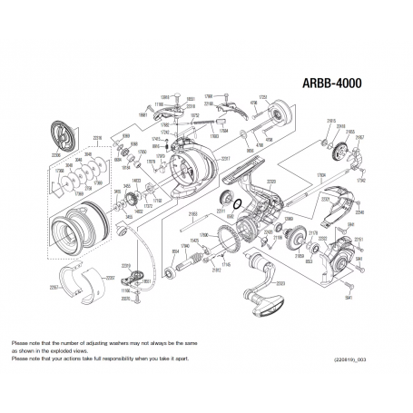 Despiece Carrete Aero Match 4000 BB