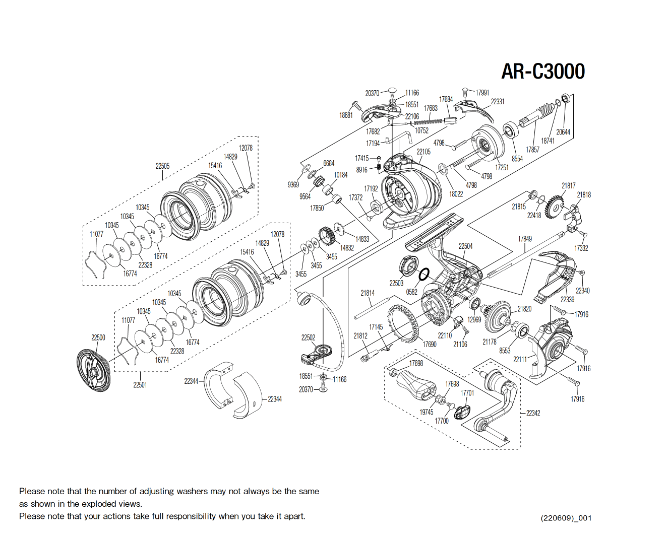 Aero Match C3000 Makaraları için Yedek Parçalar