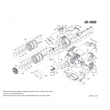 Despiece Carrete Aero Match 4000