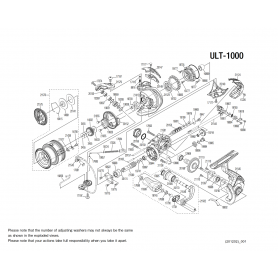 Despiece Carrete Ultegra 1000 FC
