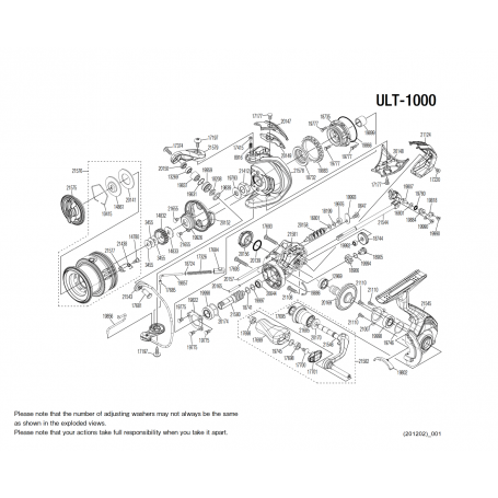 Ultegra 1000 FC Reel Spare Parts