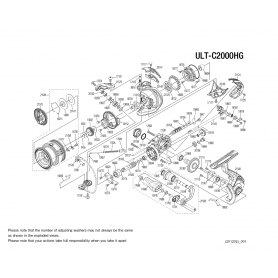 Ultegra C2000 FC HG Reel Spare Parts Ultegra C2000 FC HG Reel Spare Parts