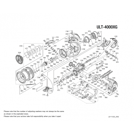 Ultegra 4000 FC XG Reel Spare Parts