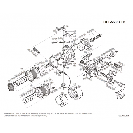 Ultegra 5500 XTD Makaraları için Yedek Parçalar
