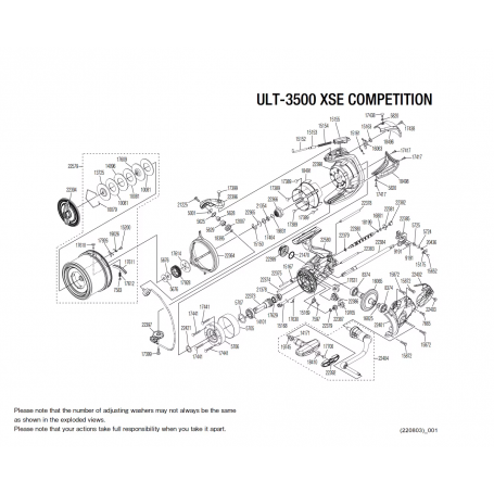 Despiece Carrete Ultegra 3500 XSE Competition