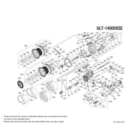 Ultegra 14000 XSE Reel Spare Parts