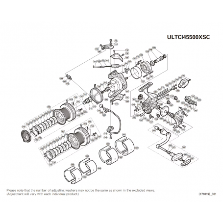 Ultegra 5500 CI4+ XSC Reel Spare Parts