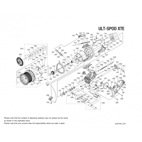 Onderdelen voor Ultegra XTE Spod molens