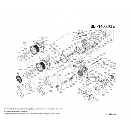 Despiece Carrete Ultegra 14000 XTE