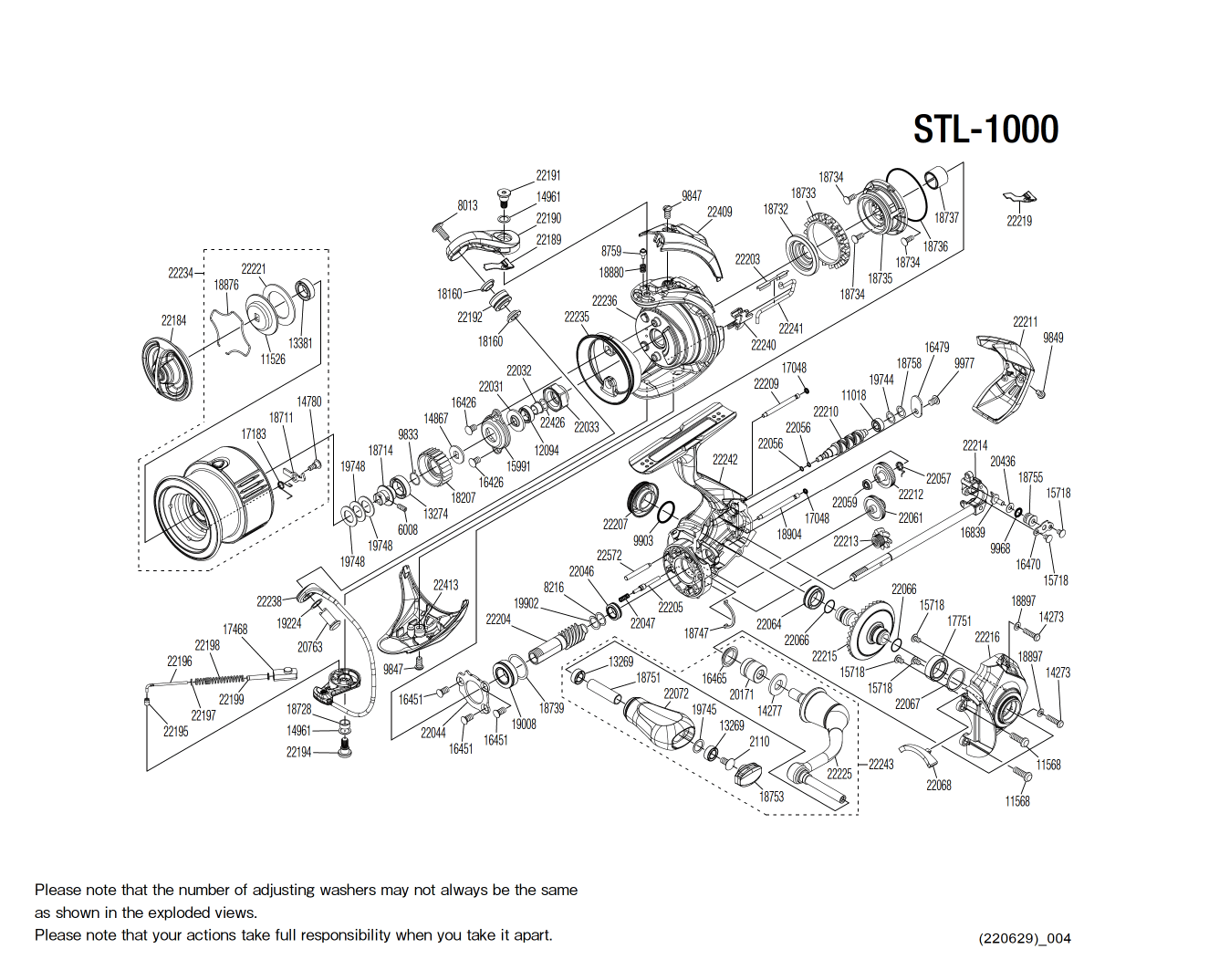 Despiece Carrete Stella 1000 FK