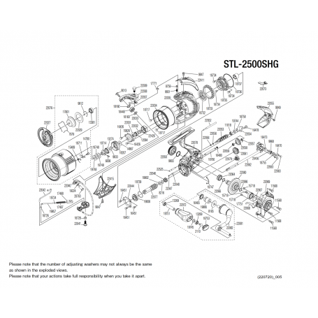 Despiece Carrete Stella 2500S FK HG