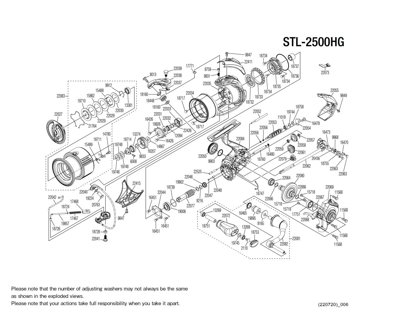 Peças de reposição para Stella 2500 FK HG