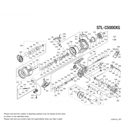 Stella C5000 FK XG Reel Spare Parts