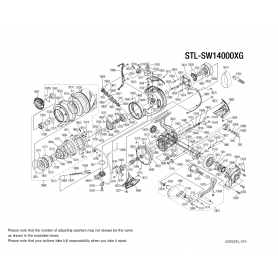 Stella 14000 SW C XG Makaraları için Yedek Parçalar