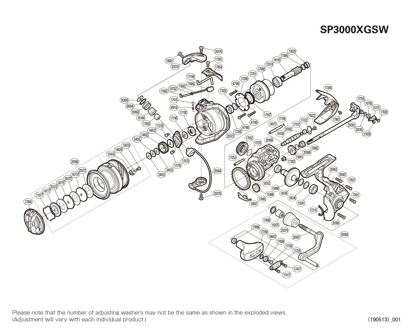 Despiece Carrete Spheros 3000 SW XG