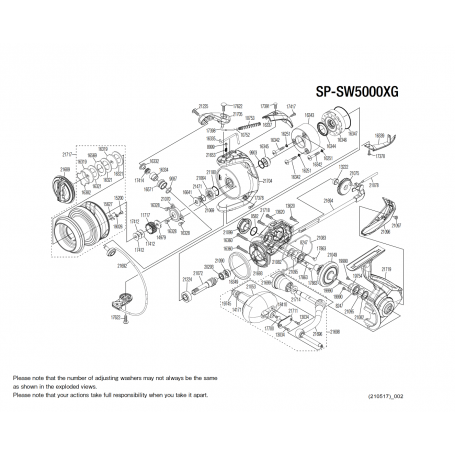 Spheros 5000 SW A XG Reel Spare Parts