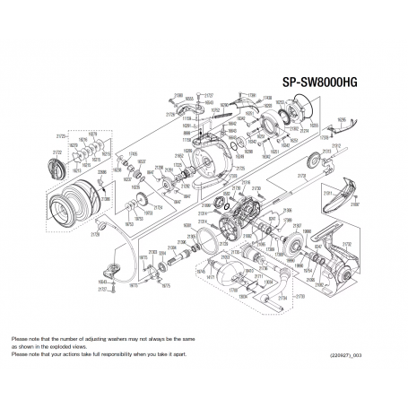 Spheros 8000 SW A HG Reel Spare Parts
