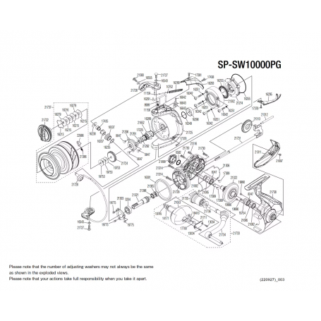 Spheros 10000 SW A PG Reel Spare Parts