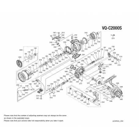 Vanquish C2000S FC Makaraları için Yedek Parçalar