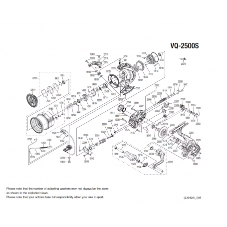 Despiece Carrete Vanquish 2500S FC