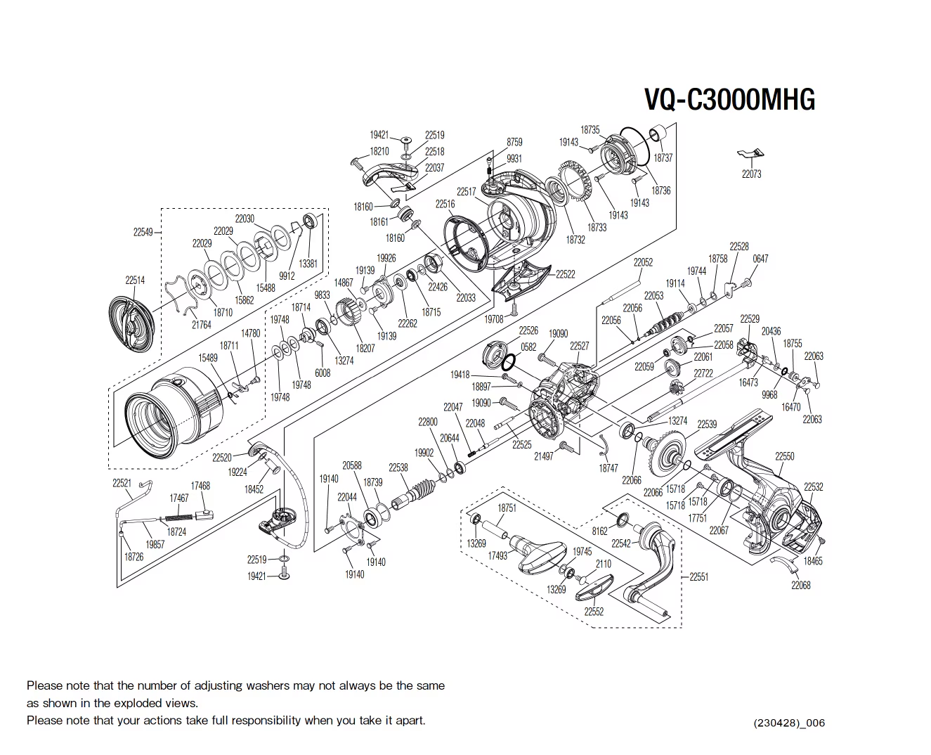 Pezzi di ricambio per Vanquish C3000M FC HG