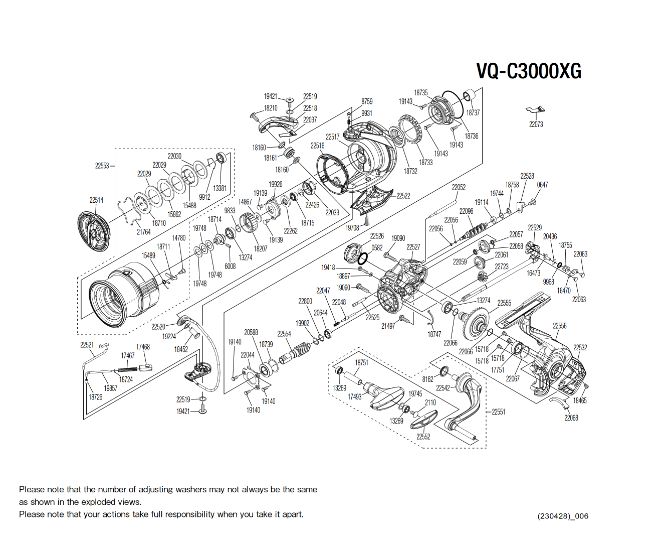 Peças de reposição para Vanquish C3000 FC XG