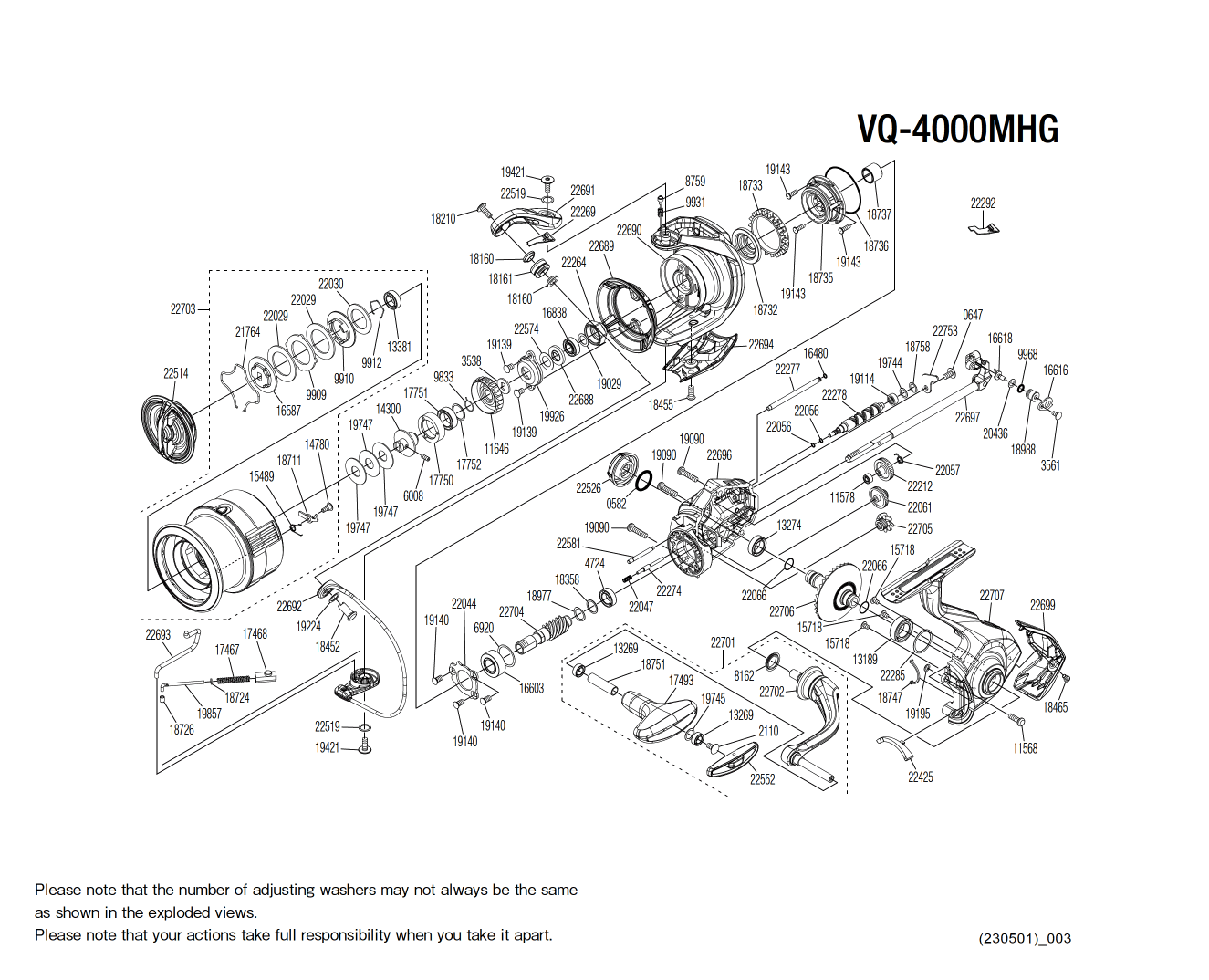 Despiece Carrete Vanquish 4000M FC HG