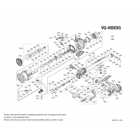 Vanquish 4000 FC XG Reel Spare Parts