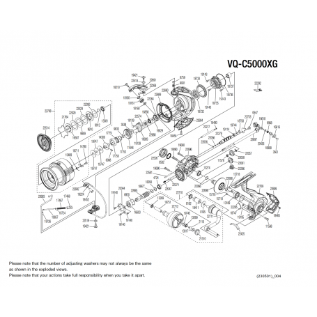 Despiece Carrete Vanquish C5000 FC XG