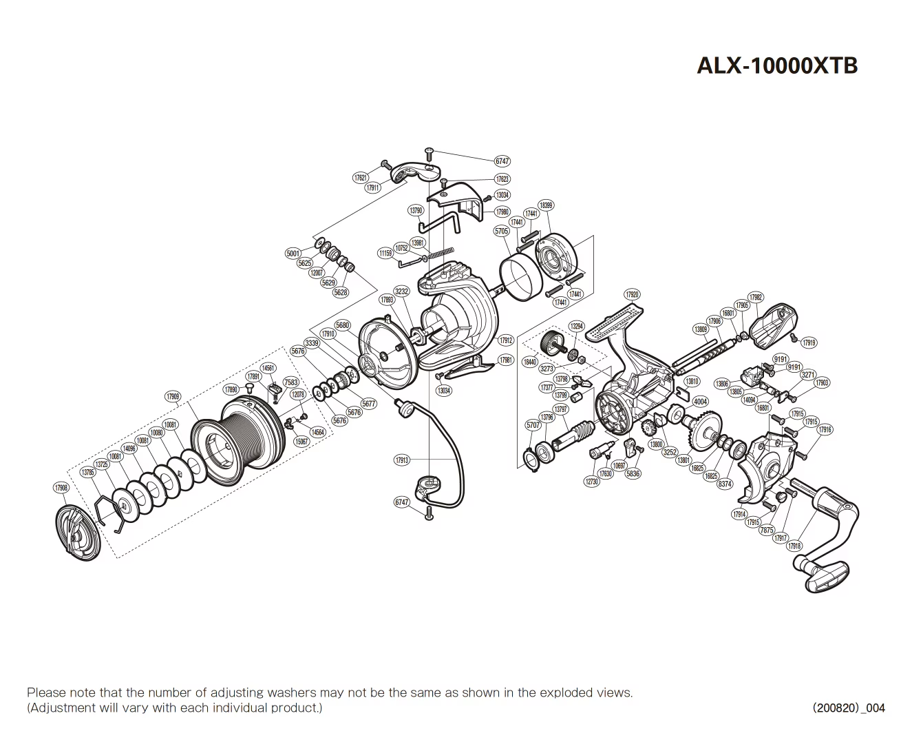 Despiece Carrete Aerlex 10000 XTB