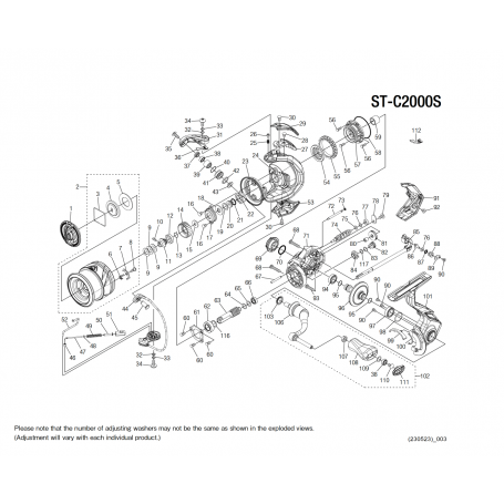 Stradic C2000 S FM Reel Spare Parts
