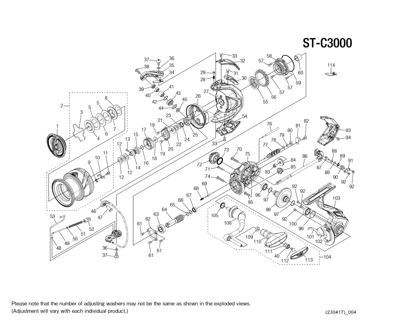 Despiece Carrete Stradic C3000 FM