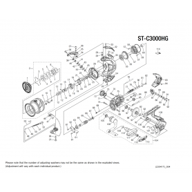 Stradic C3000 HG FM Makaraları için Yedek Parçalar