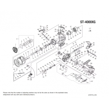 Stradic 4000 XG FM Reel Spare Parts