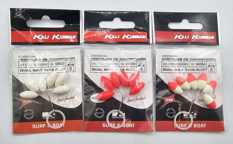 Zwevende Kralen met Stopper 7x15 Oval Bait - Kali Kunnan - Perfect voor Hoogwaardige Visserij