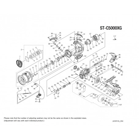 Despiece Carrete Stradic C5000 XG FM