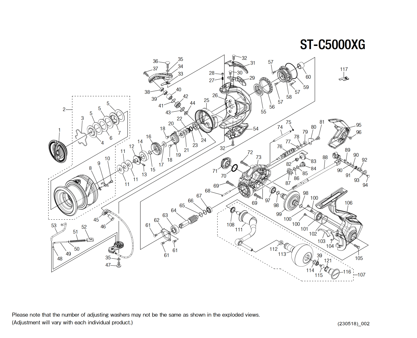 Despiece Carrete Stradic C5000 XG FM