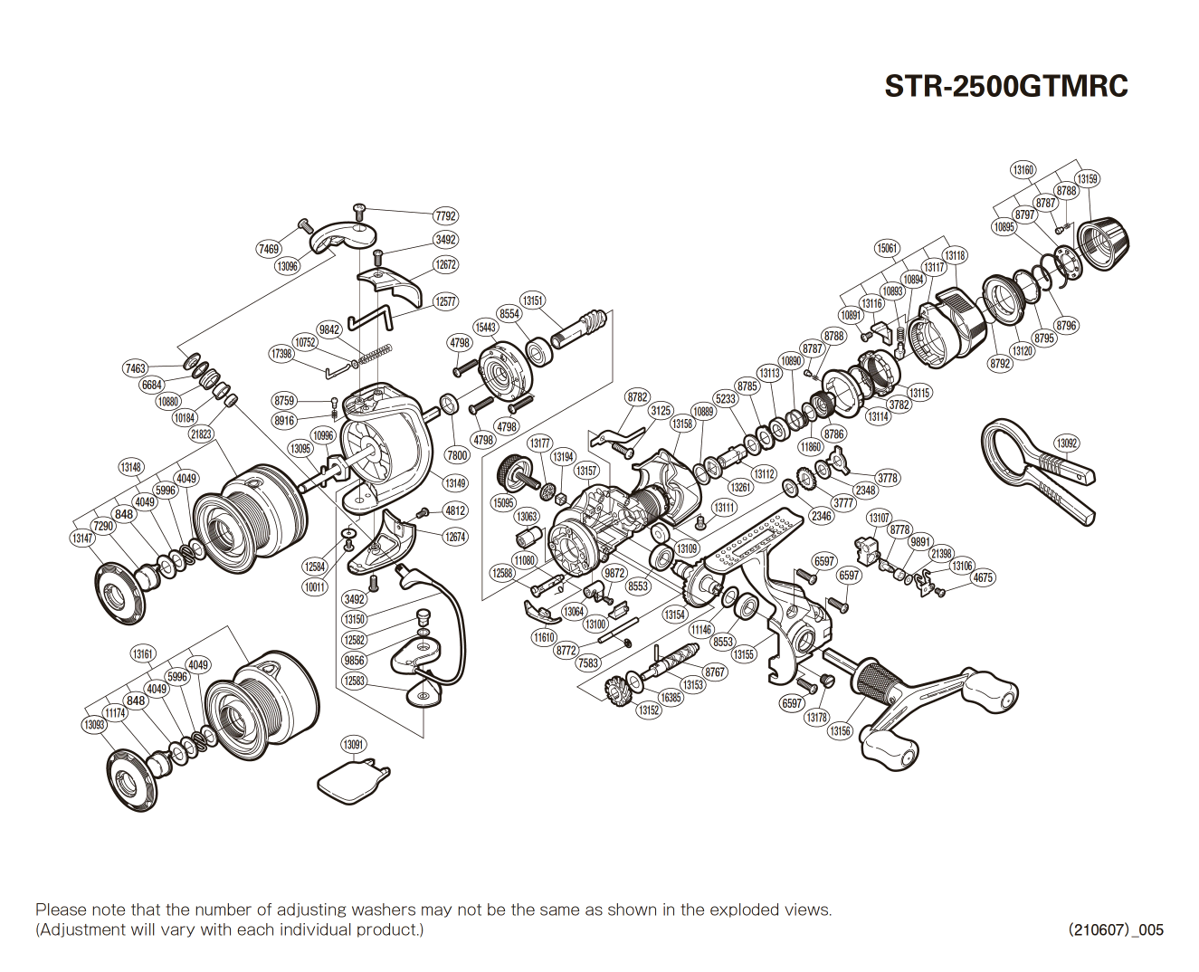 Stradic 2500 GTM-RC Reel Spare Parts