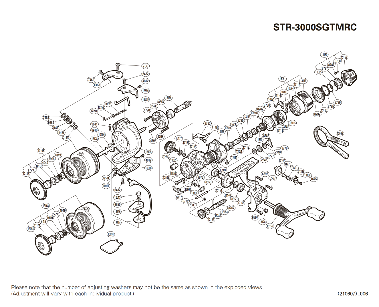 Stradic 3000S GTM-RC Reel Spare Parts