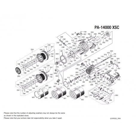 Pièces détachées Power Aero 14000 XSC