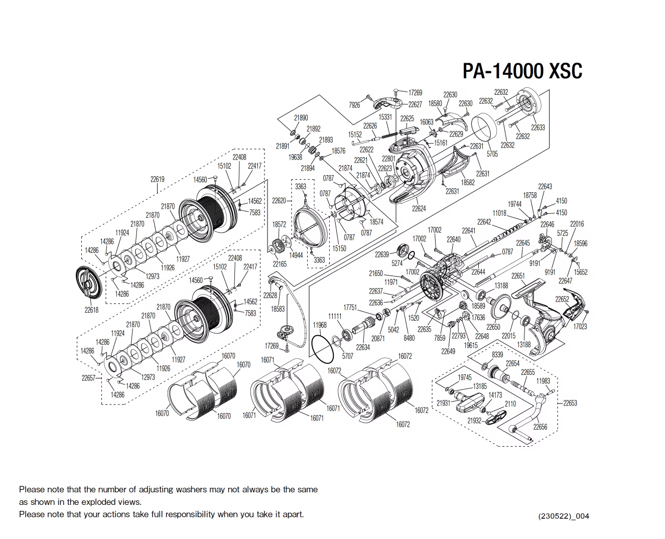 Ersatzteile für Power Aero 14000 XSC Rollen