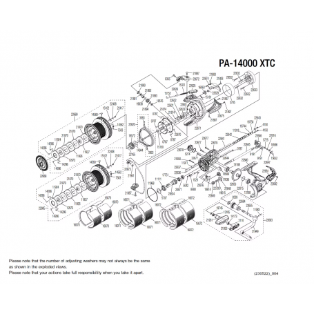 Onderdelen voor Power Aero 14000 XTC molens