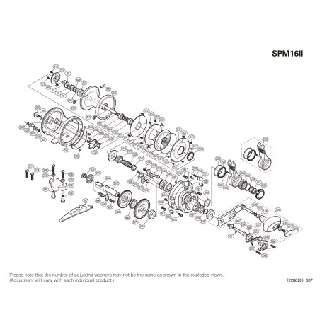 Speedmaster ll 16lb right-handed Reel Spare Parts