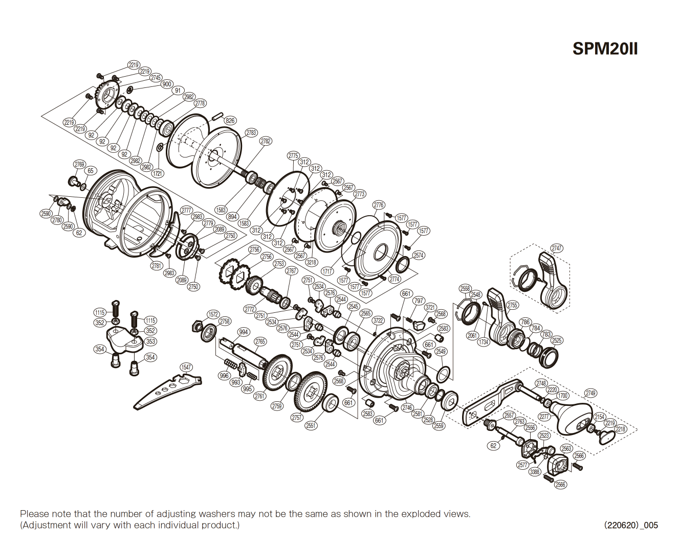 Peças de reposição para Speedmaster ll 20lb destro