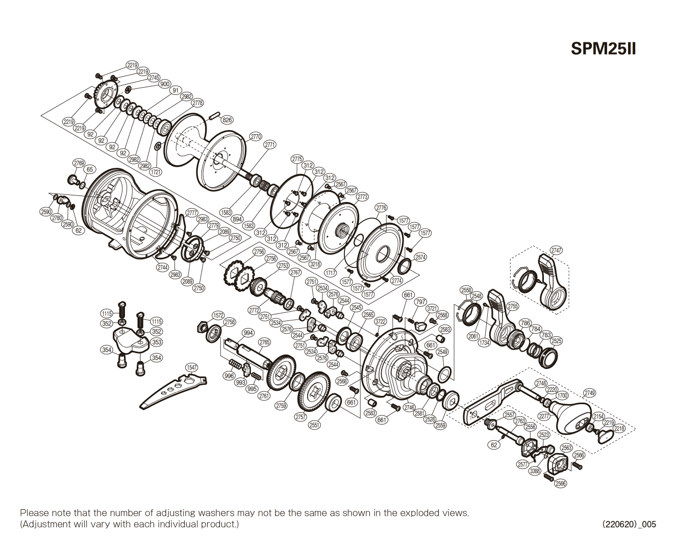 Peças de reposição para Speedmaster ll 25lb destro