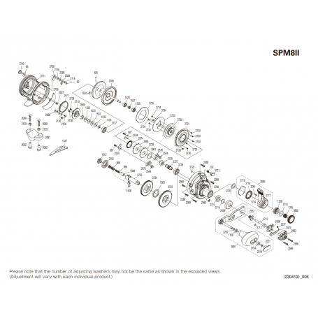 Speedmaster ll 8lb right-handed Reel Spare Parts
